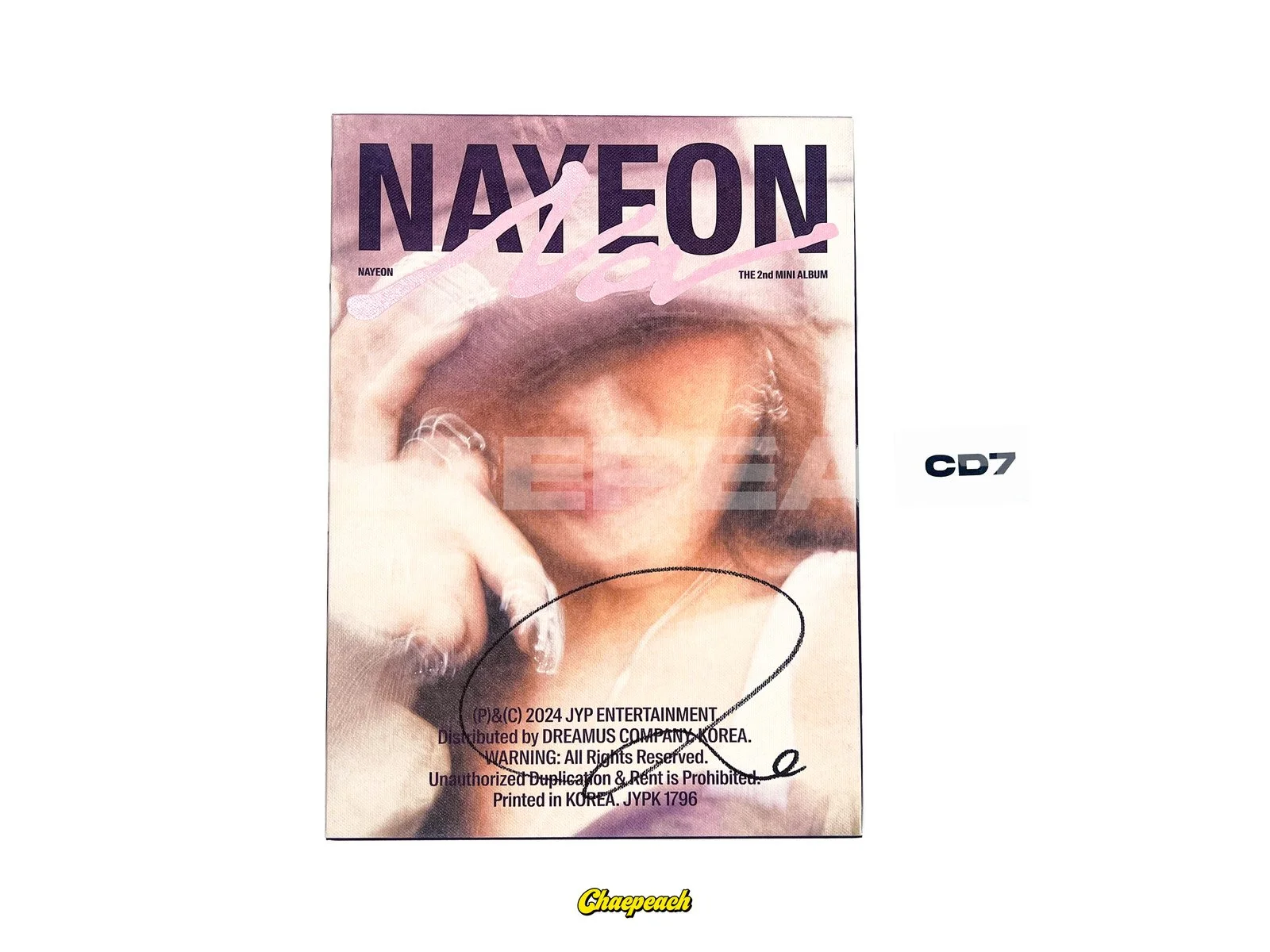 twice NAYEON サイン付き CD Nayeon - Na Signed Autographed CD Album Pink / B Ver. Promo